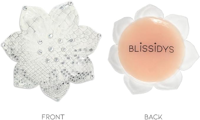 Copy of Blissidys | Athens Designer Floral Nipple Covers | Reusable Premium Nipple Covers | Silicone Adhesive Breast Petals Blissidys