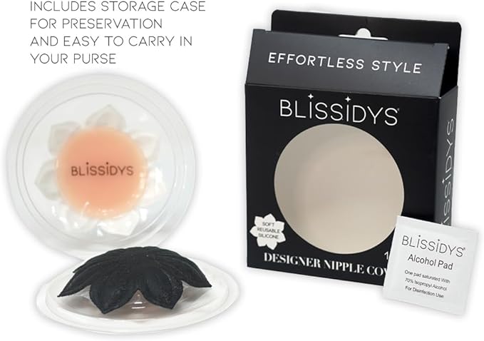Blissidys | Malibu Lace Designer Floral Nipple Covers | Reusable Premium Nipple Covers for Women Blissidys