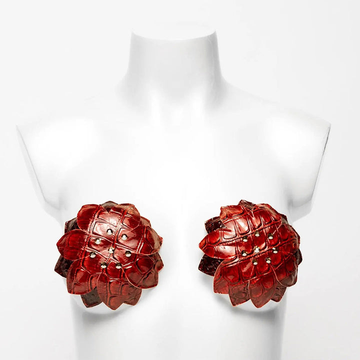 Red Colour Adhesive Reusable Nipple Petals -Blissidys - Morocco